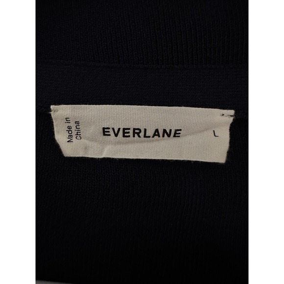 Everlane Navy Blue Cardigan Long Sleeve Size L - Picture 4 of 5